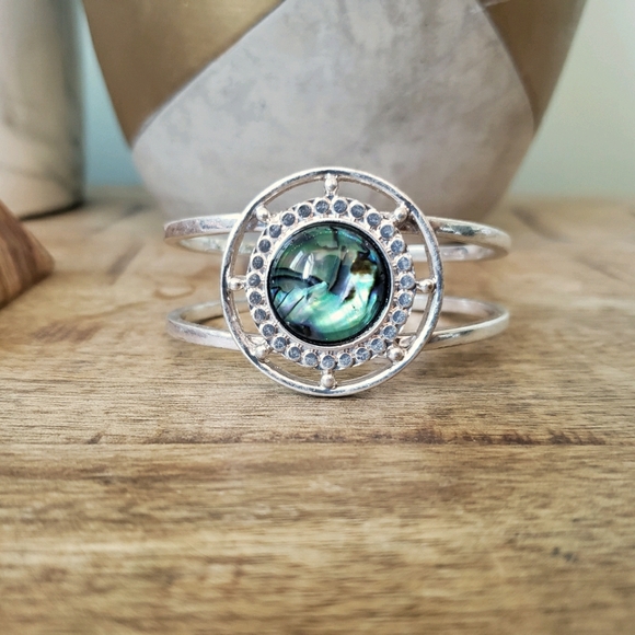 Lucky Brand Silver Cuff Bangle - Picture 1 of 6